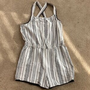 Old Navy Kids Black and White Striped Romper